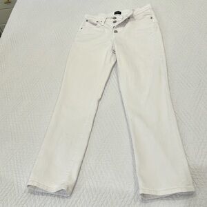 J Crew Women’s White Denim- Essential Straight Jean